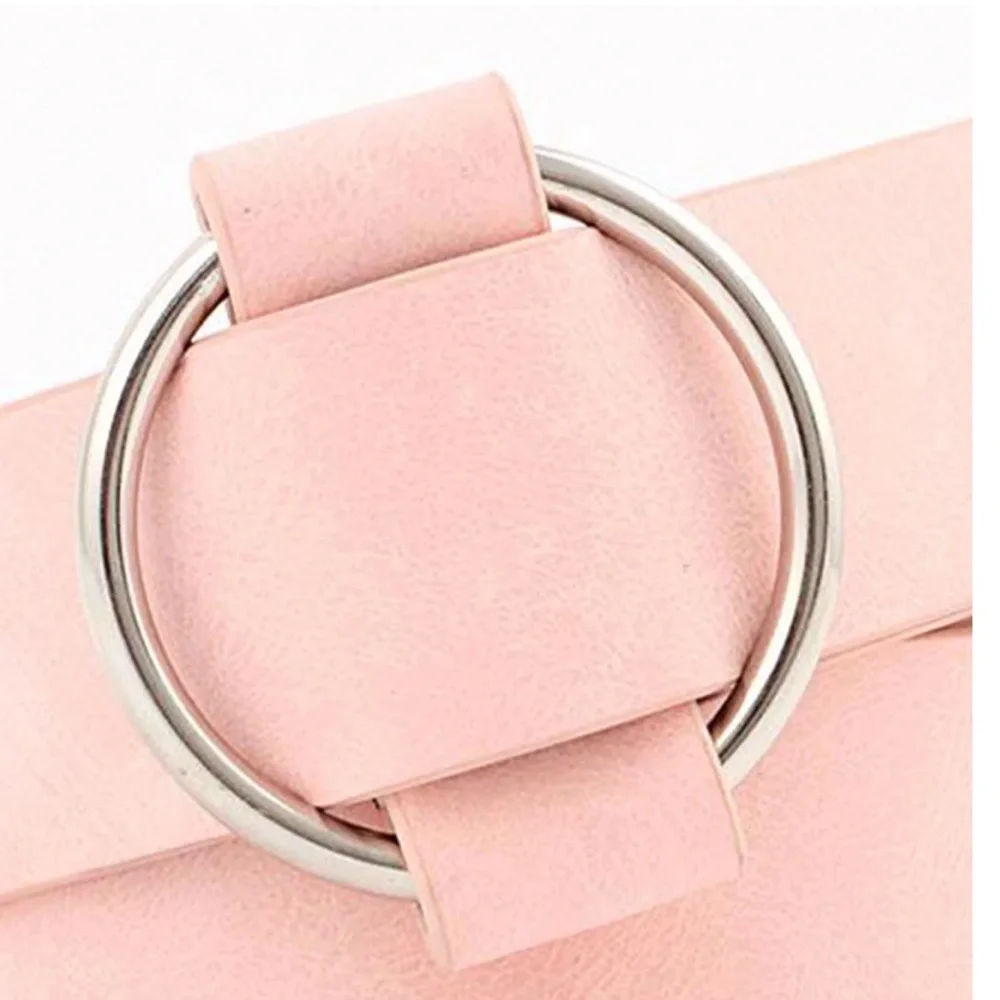 NEW| Women’s 1 Piece Minimalist PU Leather Silver Ring Buckle Belt